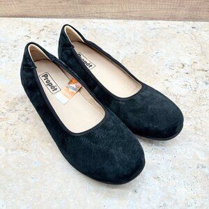 Propet Yara Ballet Womens Shoes Size 10 Black Suede Leather Comfort Slip On